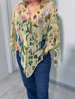 SILK PONCHO - POS157