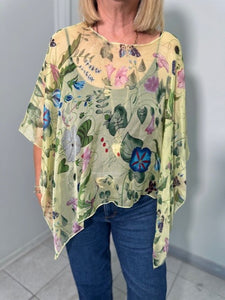 SILK PONCHO - POS157