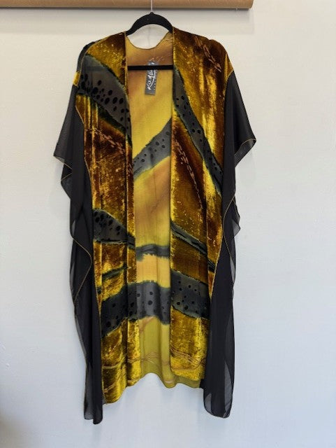 Burnout Velvet Silk Long Jacket - JAS21